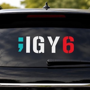 IGY6 Vinyl Decal | Military Support Sticker | “I Got Your 6” Car Window Decal | Veteran Support | Truck SUV Rear Window Sticker