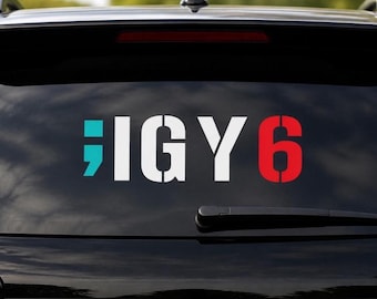 IGY6 Vinyl Decal | Military Support Sticker | “I Got Your 6” Car Window Decal | Veteran Support | Truck SUV Rear Window Sticker