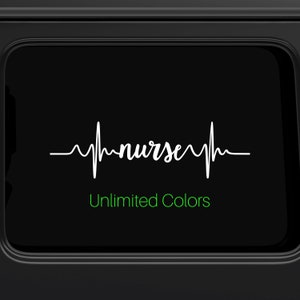 Nurse Heartbeat Vinyl Decal (Multiple Sizes and Colors Available)
