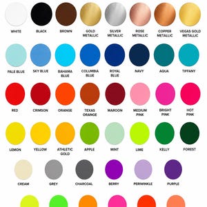 a color chart with different colors of paint