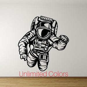 Adesivo da parete con astronauta, decorazione da parete con astronauta, adesivo da parete con tema spaziale, adesivo da parete con tema spaziale, vinile autoadesivo