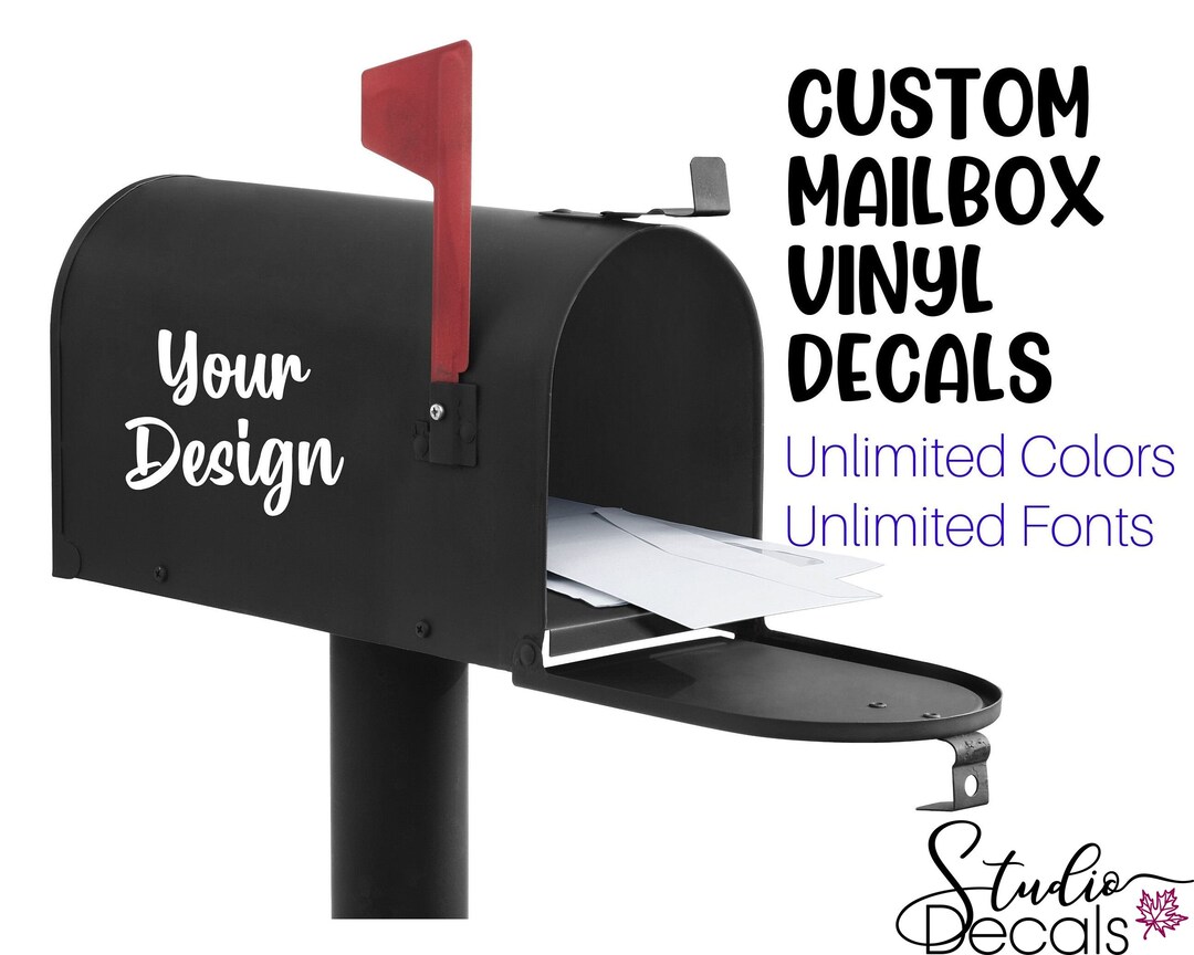 Custom Mailbox Vinyl Decals Decals for Mailbox Mailbox Labels Postbox