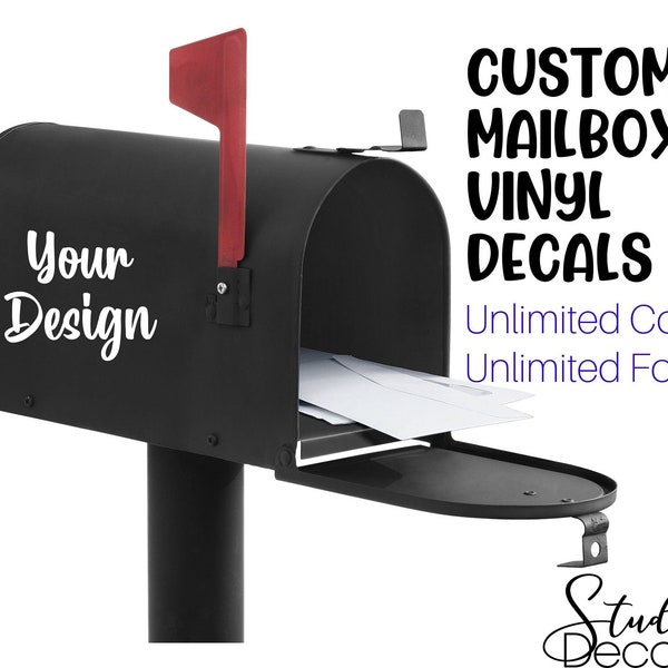Custom Mailbox Vinyl Decals | Decals For Mailbox | Mailbox Labels | Postbox Decals | Decals For Postbox | Personalized Mailbox Decals