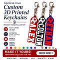 Custom 3D Printed Keychain - Soccer Keychain - Soccer Team Gifts - Team Keychain - Sports Gifts - Custom Keychain - Custom Bag Tag SOCCER product logo