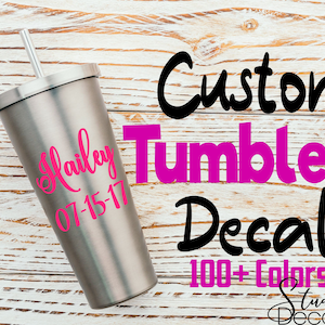 custom wine glass decal, custom tumbler decal, custom champagne decal