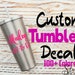 see more listings in the Custom Drinkware Decals section