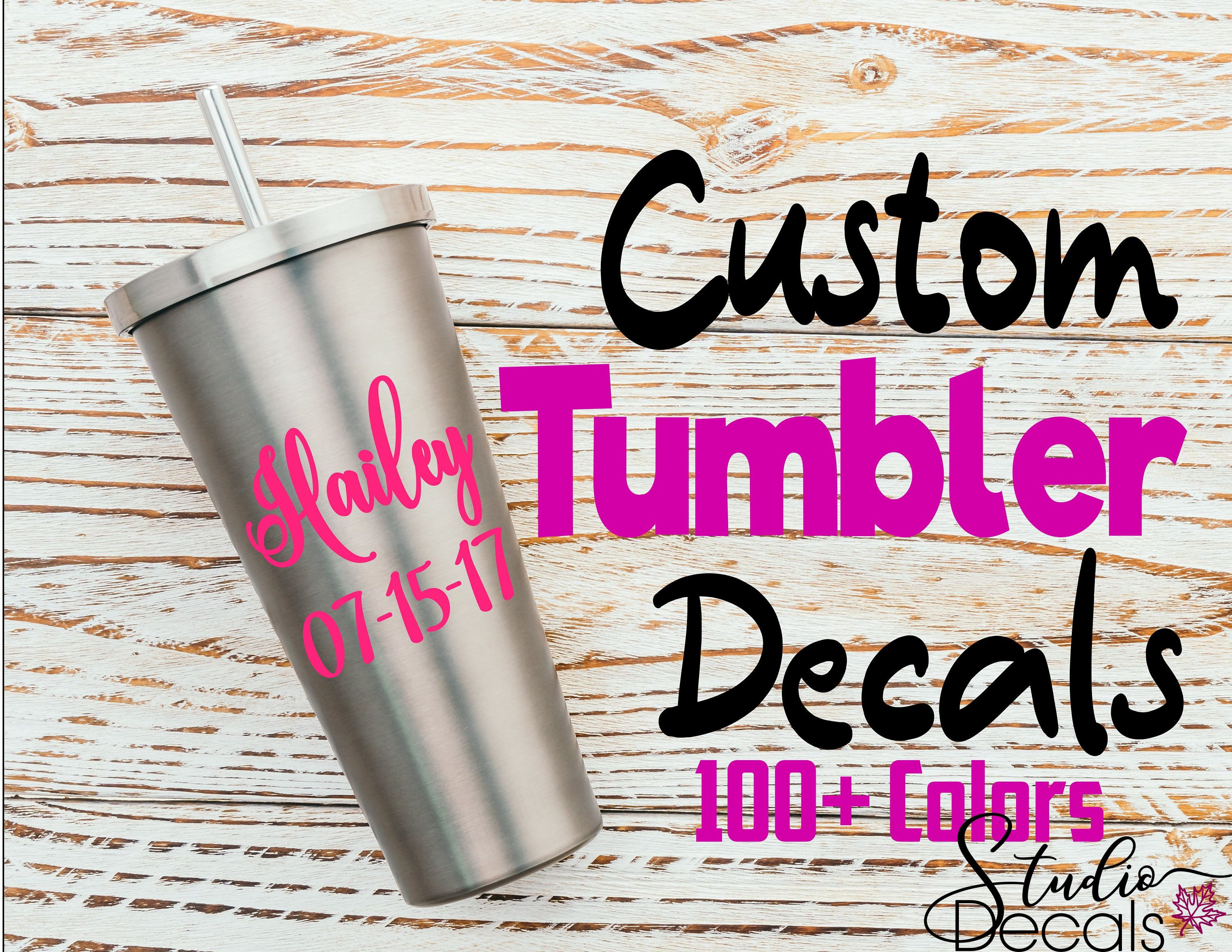 Custom Name Decal Stickers for Glass, Cups, Tumblers, Balloons, & More /  Personalized Bridal Party, Wedding, Baby Shower, Birthday Gift 
