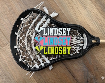 Porte-clés personnalisé imprimé en 3D - Porte-clés de crosse - Cadeaux d'équipe de crosse - Porte-clés de crosse, cadeaux de sport Porte-clés personnalisé étiquette de sac LACROSSE