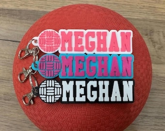 Porte-clés personnalisé imprimé en 3D - Porte-clés de kickball - Cadeaux pour l'équipe de kickball - Porte-clés de kickball, Cadeaux sportifs Porte-clés personnalisé Tag de sac KICKBALL