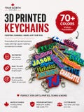 Custom 3D Printed Keychain - Custom Key Chain - Name  Keychain - Custom Key Ring - 3D Printed Name - Custom Name Keychain - Backpack Tag product logo