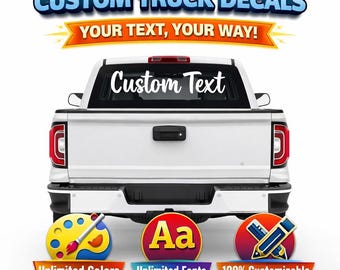 Vinilo adhesivo personalizado para parabrisas de camiones / Pegatina de vinilo con texto personalizado para ventanas de coches y camiones