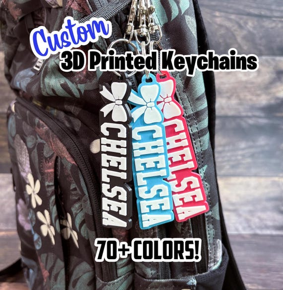 Custom 3D Printed Keychain - Cheer Keychain - Cheer Team Gifts - Cheerleader Keychain Sports Gifts  Custom Keychain Bag Tag BOW