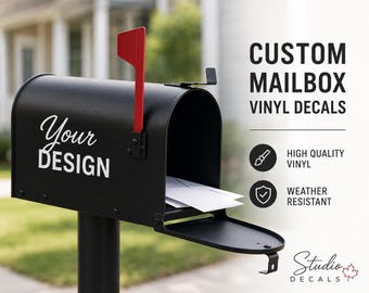 Custom Mailbox Vinyl Decals | Decals For Mailbox | Mailbox Labels | Postbox Decals | Decals For Postbox | Personalized Mailbox Decals