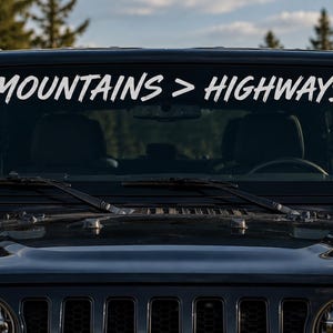 Mountains > Highways Vinyl Decal | Camping Adventure Windshield Sticker