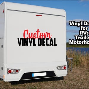 Custom RV Trailer Decals Motor home and Custom Boat Decal Window Custom Stickers Windshield Decal Custom Car Decal Camping Decals