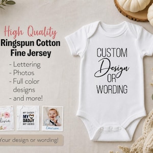 Custom Baby Bodysuit – Personalized Infant Bodysuit, New Baby Gift, Baby Shower Gift image 1
