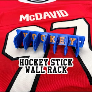 Custom 3D Printed Hockey Stick Wall Rack - Hockey Stick Holder - Hockey Stick Bracket - Gift For Hockey Player - Hockey Gift - Stick Bracket