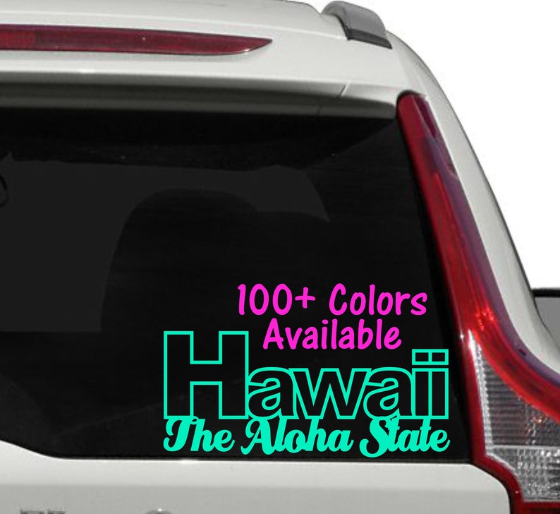Hawaii Decal Aloha Decal Car Window Decal Adventure Awaits Etsy