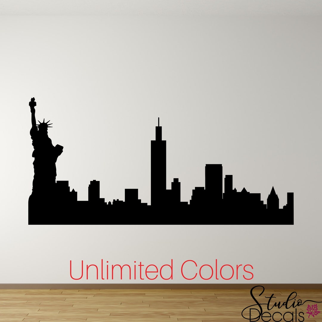 Skyline Wall Decal Skyscraper Wall Decal Sticker City Wall - Etsy Canada