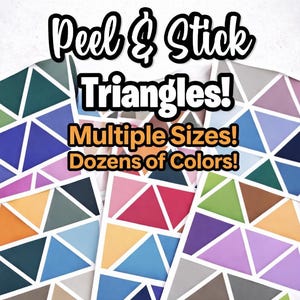 Vinilo adhesivo despegable y adhesivo con forma de triángulos para pared, ideal para habitaciones infantiles, decoración de dormitorios infantiles y decoración de interiores.