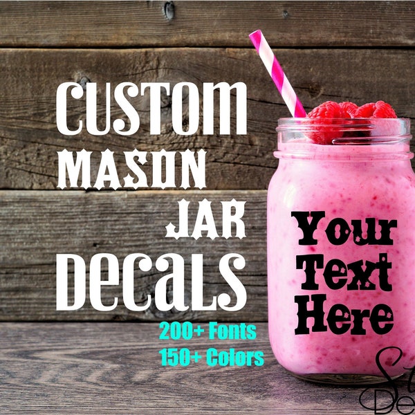 Custom Mason Jar Decals Bachelorette Party Custom Decal Sticker Wedding Decals Tumbler Mug Decals Mason Tumbler Decal Mason Cup Decals