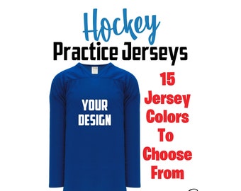 Custom Hockey Practice Jerseys - Youth & Adult Sizes - Sports Jerseys - Team Jerseys - Hockey Team Gifts - Hockey Player Jersey