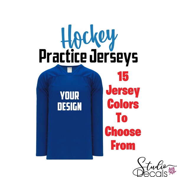 Custom Hockey Practice Jerseys - Youth & Adult Sizes - Sports Jerseys - Team Jerseys - Hockey Team Gifts - Hockey Player Jersey