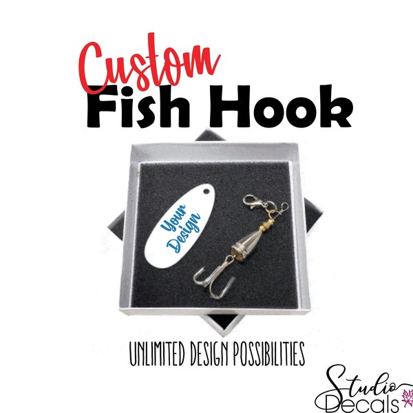 Custom Fish Hook - Custom Fish Lure - Personalized Fishing Hook - Customized Fishing Lure - Father's Gift - Men's Gift - Fishing Gifts