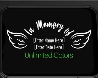thumbnail image 2 of In Loving Memory Of Dove Memorial Decal – 11 Inch Vinyl Window Car Sticker 2 of 2