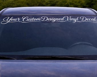 Custom Vehicle Window Decal – Personalized Vinyl Sticker for Car, Truck & Windshield