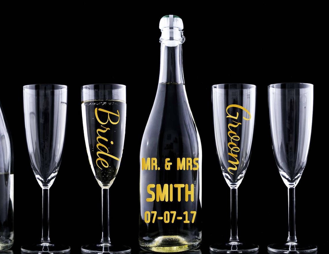 Custom Wine Bottle Decals Customized Wedding Bottle Stickers Etsy Canada