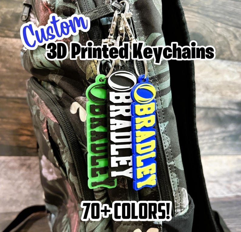 Custom 3D Printed Keychain - Rugby Team Keychain - Rugby Team Gifts ...