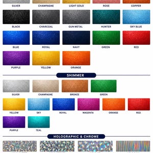 a chart of different colors of paint