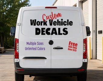 Adesivi personalizzati per veicoli da lavoro / Adesivi in vinile con logo aziendale per camion, furgoni e rimorchi / Grafiche per veicoli commerciali / Adesivi aziendali personalizzati