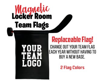 Custom Magnetic Team Locker Room Door Flag - Hockey Team Flag - Change Room Flag - Hockey Door Flag - Team Door Flag - Hockey Flags