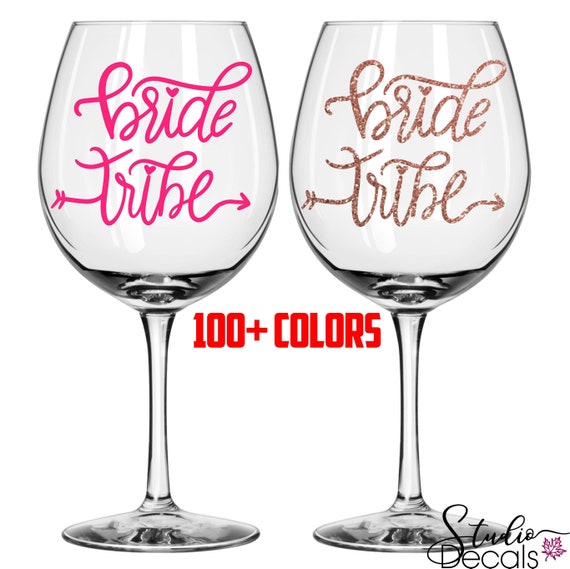 Custom Wine Glass Decals Bachelorette Party Custom Decal 