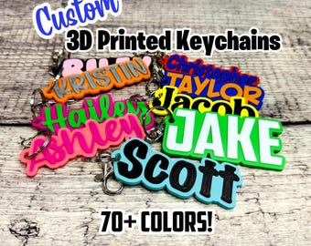 Custom 3D Printed Keychain - Custom Key Chain - Name  Keychain - Custom Key Ring - 3D Printed Name - Custom Name Keychain - Backpack Tag