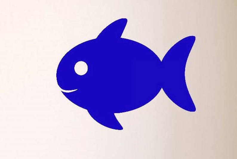 Peel and Stick Fish Wall Decals For Kids Rooms Nursery Decor Etsy