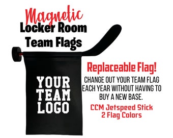 Custom Magnetic Team Locker Room Door Flag - Hockey Team Flag - Change Room Flag - Hockey Door Flag - Team Door Flag - Hockey Flags