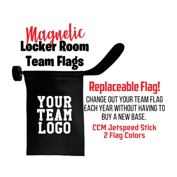 Custom Magnetic Team Locker Room Door Flag - Hockey Team Flag - Change Room Flag - Hockey Door Flag - Team Door Flag - Hockey Flags