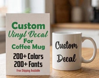 Calcomanías personalizadas para tazas, calcomanías personalizadas para tazas de café, calcomanías para vasos, calcomanías para botellas, calcomanías de vinilo para tazas de café, calcomanías de vinilo personalizadas, calcomanías de vinilo personalizadas