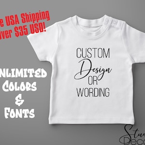 Custom Infant T-Shirt Custom Toddler Shirts Funny T Shirts for Kids Custom Kids Shirts Kids T Shirts Funny Baby T-Shirts Custom Kids Cloths