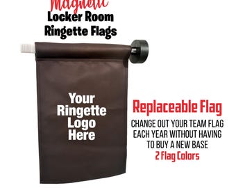 Benutzerdefinierte magnetische Ringette Team Locker Room Türfahne - Hockey Team Flagge - Ringette Türfahne - Team Türfahne - Ringette Flaggen