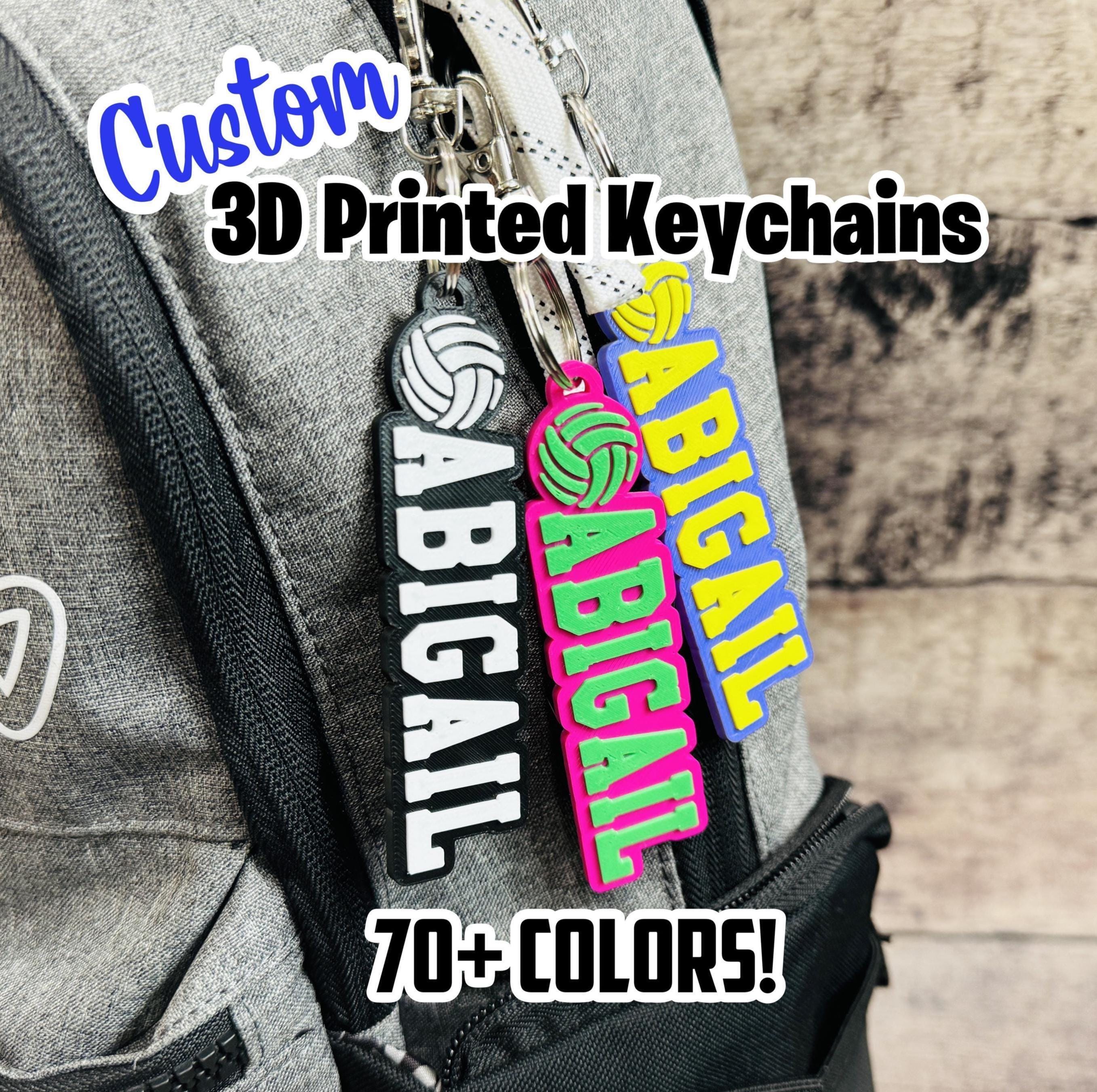 Custom 3D Printed Keychain - Volleyball Keychain - Volleyball Team Gifts - Team Keychain - Sports Gifts - Custom Keychain Bag Tag VOLLEYBALL