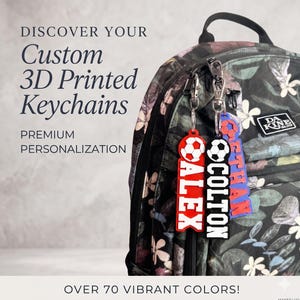 Custom 3D Printed Keychain - Soccer Keychain - Soccer Team Gifts - Team Keychain - Sports Gifts - Custom Keychain - Custom Bag Tag SOCCER