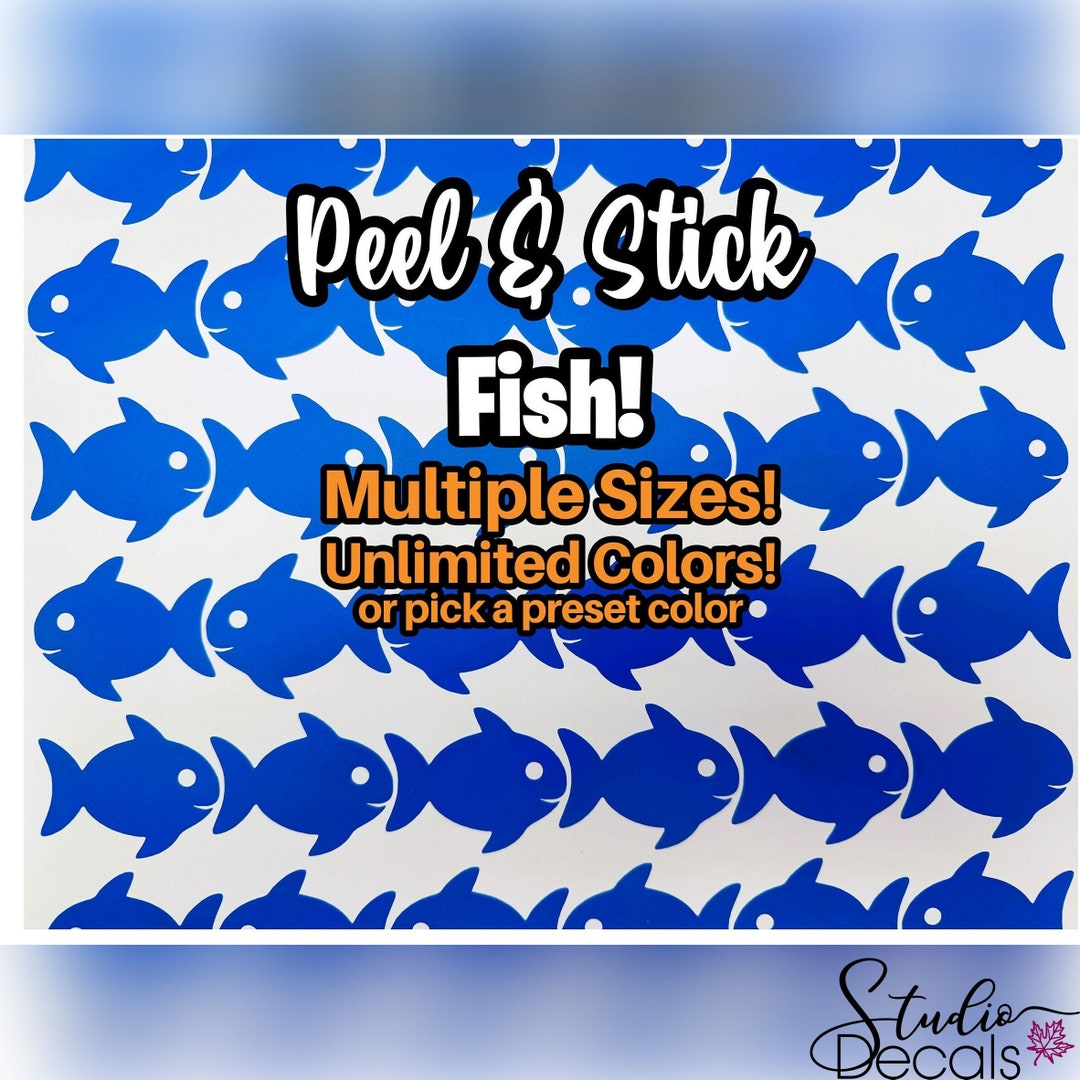 Peel and Stick Vinyl Decal Fish Wall Decals for Kids Rooms, Nursery ...