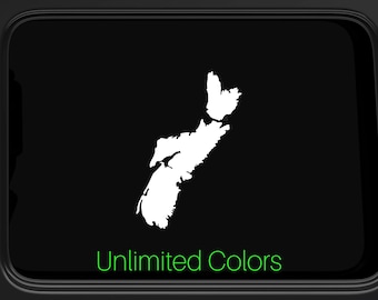 Calcomanía de vinilo de la provincia de Nueva Escocia (varios tamaños y colores disponibles)