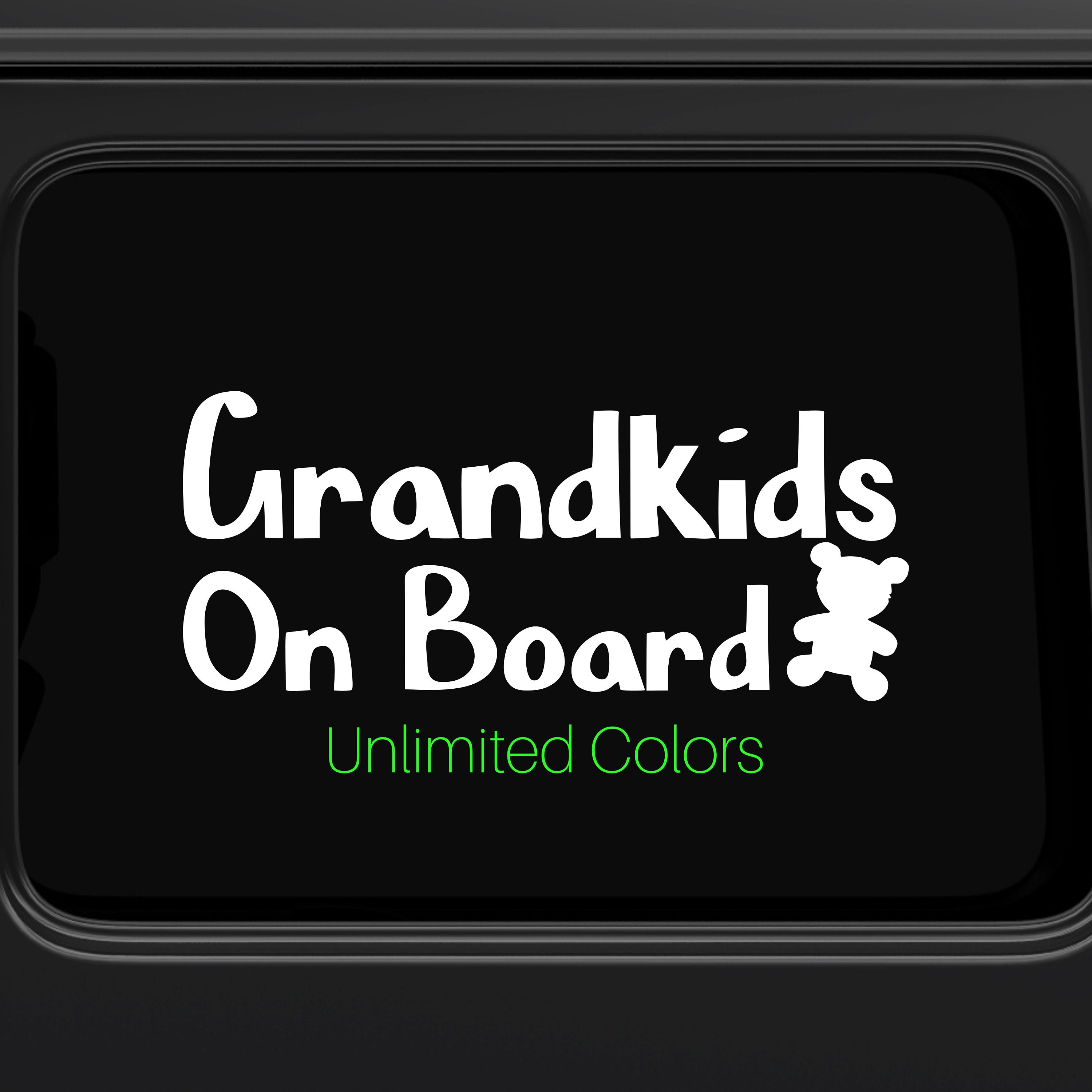 GrandChildren On Board Back Off Car Sign, Baby On Board Suction Cup