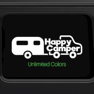 Happy Camper autoraamstickers, campingbumpersticker, ik hou van kamperen, Yeti bekerfles stickers sticker camper tent I Wish I Was Camping
