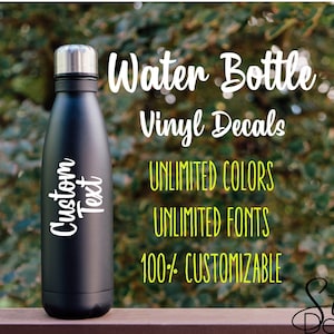 Custom Insulated Water Bottle Vinyl Decals | Vinyl Decals for Water Bottle | Vinyl Decals for Tumbler Cup | Custom Vinyl Decal | Party Decal